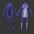 Fashion Apparel Design On Mannequins With Contrasting Color Patterns And Details