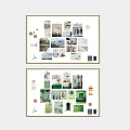 Photo Wall Decorated With Various Photos Pictures And Decorative Elements For Wall