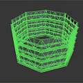 Octagonal Multi Storey Building Structure With Modern Framework And Glass Panels