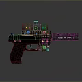Black NORTH-AWK Pistol with Mounted Scope Tactical Design and Modern Accessories