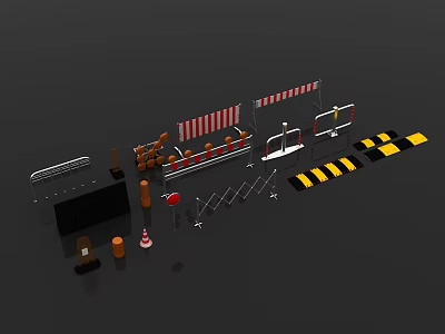 Traffic Barrier Facilities 3d model