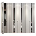 Modern Wardrobe Design With Light Colored Sliding Doors And Sleek Striped Details