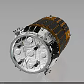 Advanced Spacecraft Module Equipment With Solar Panels And Cylindrical Technical Structure 3d model