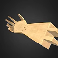 Handcrafted Wooden Artistic Structure With Intricate Jointed Parts And Natural Wood Finish