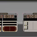 ShengAn Gold Jewelry Store Interior With White Red Display Counters And Lighting