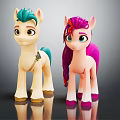 Colorful Toy Pony Characters With Different Colored Manes Bodies And Details