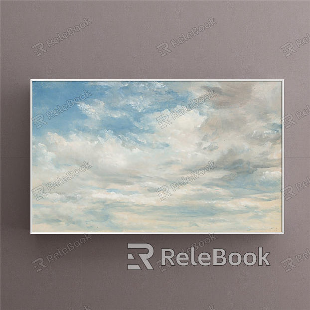 Modern Landscape Painting Simple Blue model