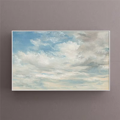 Beautiful Sky Landscape Painting With Fluffy White Clouds And Soft Blue Tones 3d model Beautiful Sky Landscape Painting With Fluffy White Clouds And Soft Blue Tones 3d model