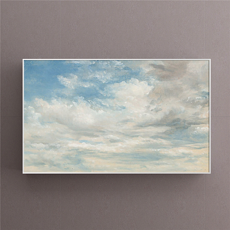 Modern Landscape Painting Simple Blue 3d model