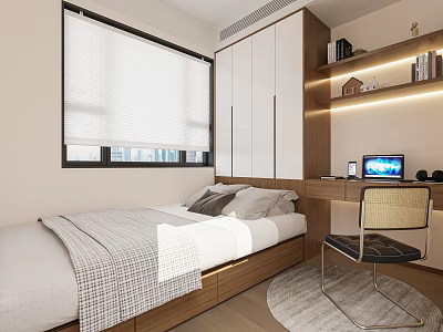 Modern Tatami Bedroom 3d model
