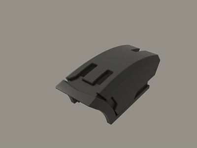 Black Ergonomic Device Shell With Modern Curved Design And Smooth Surface 3d model