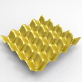 Golden Wavy Geometric Decorative Tray With Textured Surface And Modern Design