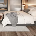 Modern Hotel Guest Room With Wooden Ceiling King Bed Desk And Flat Screen TV