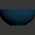 Handcrafted Blue Bowl Sculpture With Smooth Surface And Round Shape Design