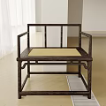 Classic Armchair With Black Frame And Yellow Cushion In Light Wooden Floor Room