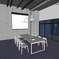 Modern Public Office Space Design With Open Layout Reception Area And Office Workstations