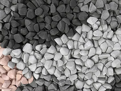 Natural Stone And Wood Materials For Modern Interior Design Projects 3d model