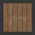 Rustic Wooden Functional Table With Square Top And X Shaped Support