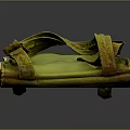 Green Leather Shoulder Bag with Adjustable Straps Open Buckle and Interior Lining