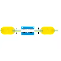 Children's Play Area with Yellow Horse Shaped Seesaw and Spring Base