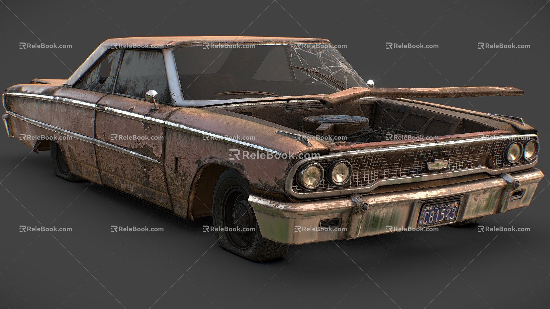 Destroyed 1960 s Coupe 3d model