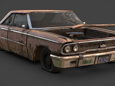 Destroyed 1960 s Coupe 3d model