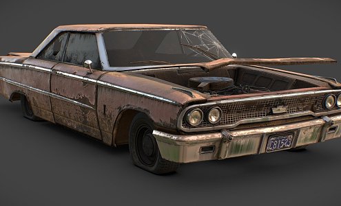 Destroyed 1960 s Coupe 3d model