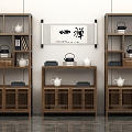 Cabinet Entrance Cabinet Chinese Cabinet New Chinese Cabinet Chinese Furniture Chinese Side Cabinet Chinese Storage Rack Laminated Cabinet 3d model