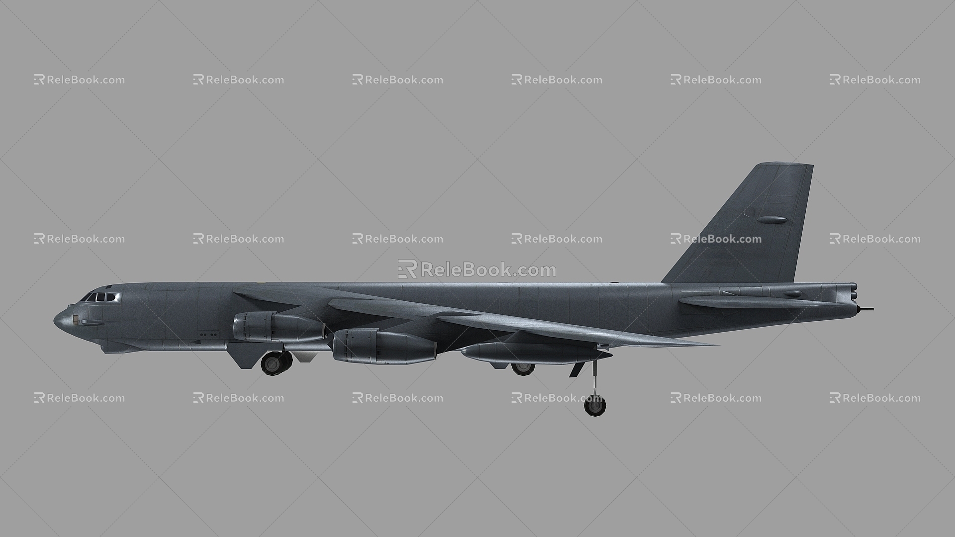 The imaginary enemy of the United States B52H B52H stratospheric fortress strategic bomber Boeing 3d model