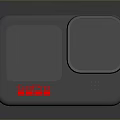 Gray Desktop Computer With Display Screen Showing Red Digital Numbers Square Panel And Speaker Holes