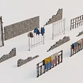 Different Types Of Outdoor Fence Clothesline Stone Wall Steps Components
