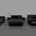 Modern Double Bed Designs With Bedside Tables Pillows And Bedding 3d model