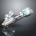 3D Rendered Silver Metal Mechanical Equipment With Precision Components