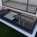 Skylight hanging on the lighting well of the villa 3d model