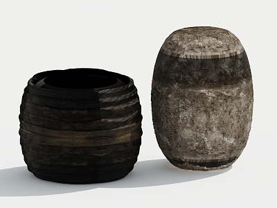 Quiet Jar, Pottery Jar, Wine Jar, Tea Jar 3d model