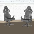 Black And Gray Racing Pro Gaming Chairs With Adjustable Seats And Wheels