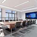 Modern Meeting Room Meeting Tables and Chairs 3d model