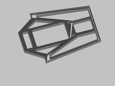 Industrial Metal Frame Structure With Geometric Hollow Sections And 3D Rendered Model Design 3d model