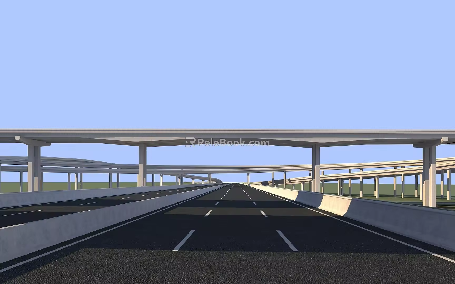 Elevated Interchange Ring Interchange Full Interchange 3d model