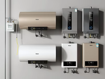 Household Electrical Appliances Various Water Heaters With Modern Design For Home Use 3d model