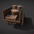 Trolley Carriage Earth Trolley Game Trolley Wood Trolley Wood Trolley Ancient Wooden Trolley Low Face Number Low Model Simple Model Video Level Realism 3d model
