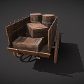 Trolley Carriage Earth Trolley Game Trolley Trolley Wood Trolley Wood Trolley Ancient Wooden Trolley Low Face Number Low Model Simple Model Video Level Realism 3d model