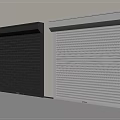 Two Black and Gray Roller Shutters with Modern Exterior Design