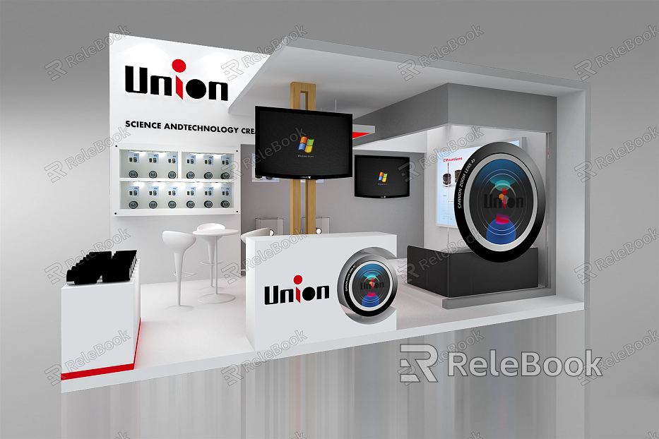 Modern Exhibition Video Audio Equipment Exhibition Booth Exhibition Hall Exhibition Temporary Exhibition Expo model