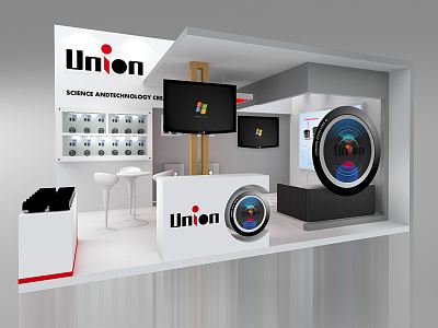 Modern Exhibition Video Audio Equipment Exhibition Booth Exhibition Hall Exhibition Temporary Exhibition Expo model