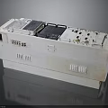 White Industrial Control Box Structure With Control Panel And Ventilation Slots