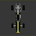 Vintage Lotus Racing Car With Green Yellow Body Number 8 And Streamlined Design