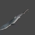 Realistic Shark Figure With Sleek Body And Fin Details On Gray Backdrop