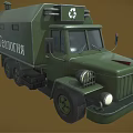 Green Military Technical Truck With Roof Equipment And Front Grille Design