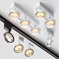 Modern Ceiling Mounted Downlights and Spotlights for Bright Home Interior Illumination 3d model